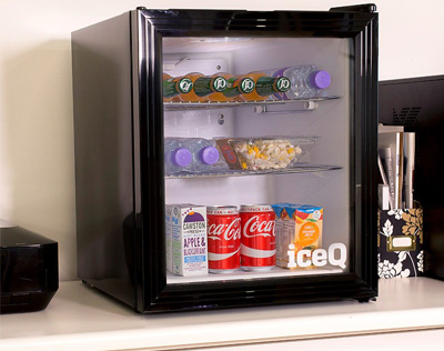 iceQ 49 Litre Drinks Glass Door Fridge - Black