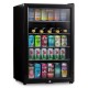 Super 115 Litre LED Glass Door Display Fridge - Black