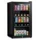 Super 85 Litre LED Glass Door Display Fridge - Black
