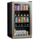 Super 85 Litre LED Glass Door Display Fridge - Stainless Steel